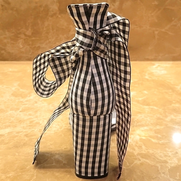 Guess Black/White Gingham Patterned ankle-wrap block-heeled open-toe shoes,  8M - Picture 11 of 16